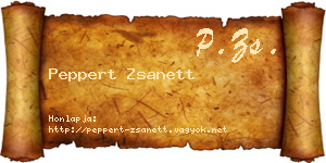 Peppert Zsanett névjegykártya